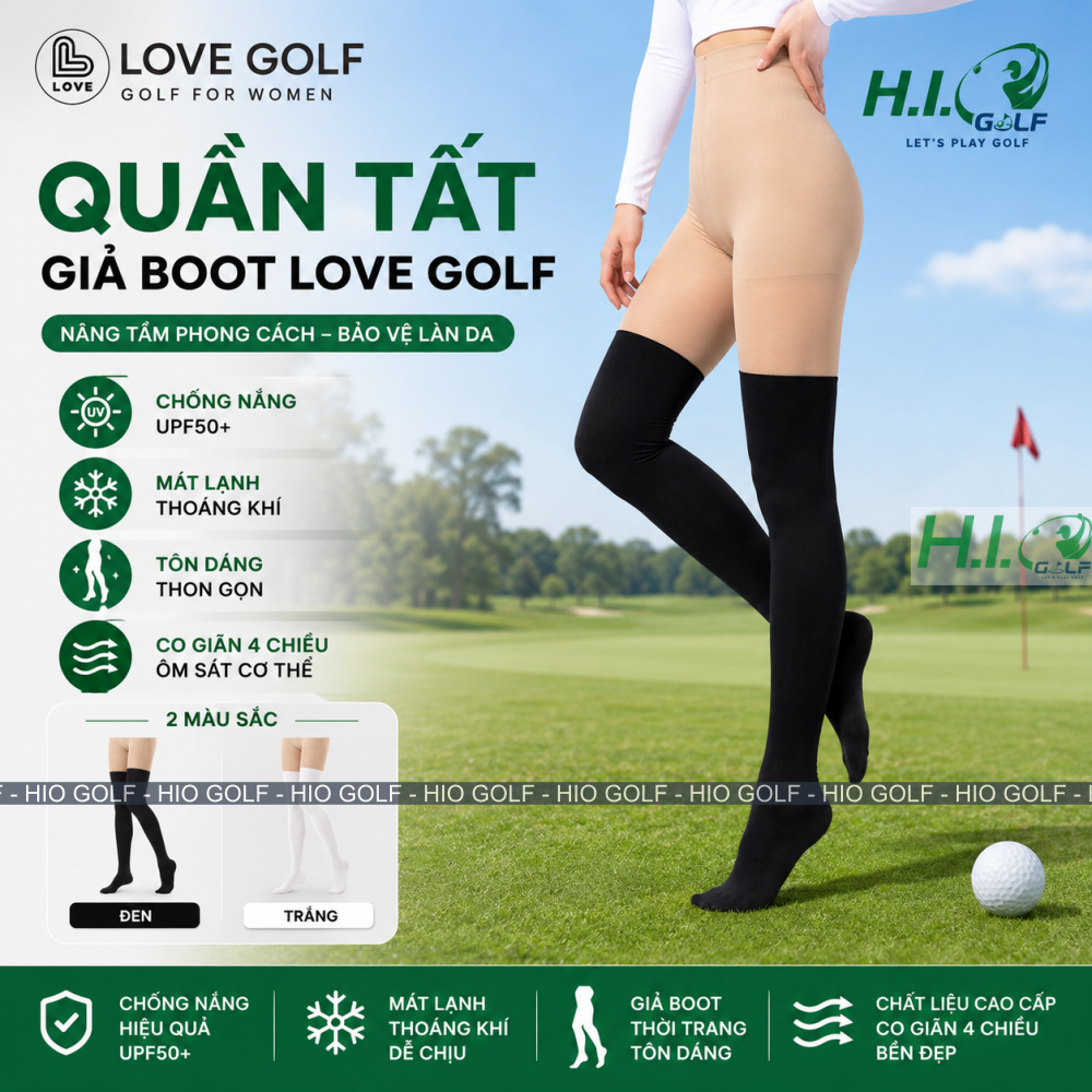 LoveGolf Golf Boot Faux Tights – UPF50+ ครีมกันแดด Golf Tights, Flattering, คอนซีลเลอร์