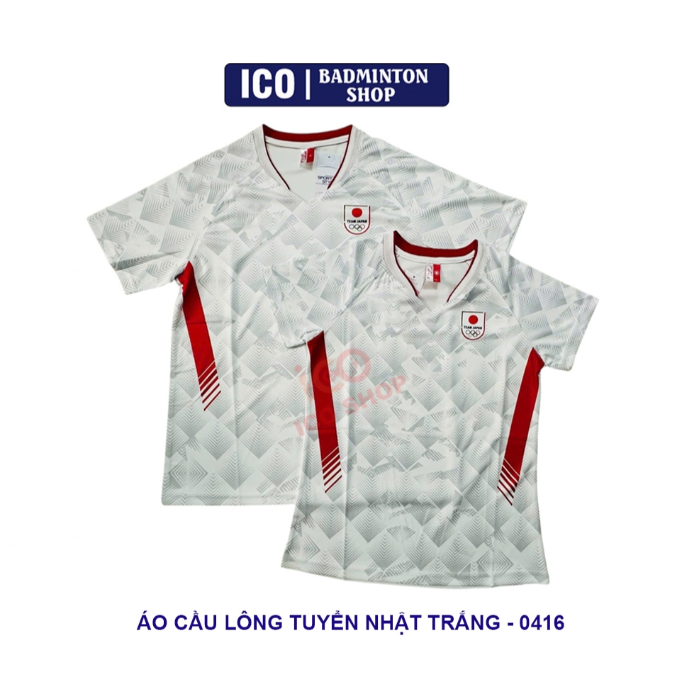 เสื้อแบดมินตันทีมชาติญี่ปุ่น - 0416 สีขาว
