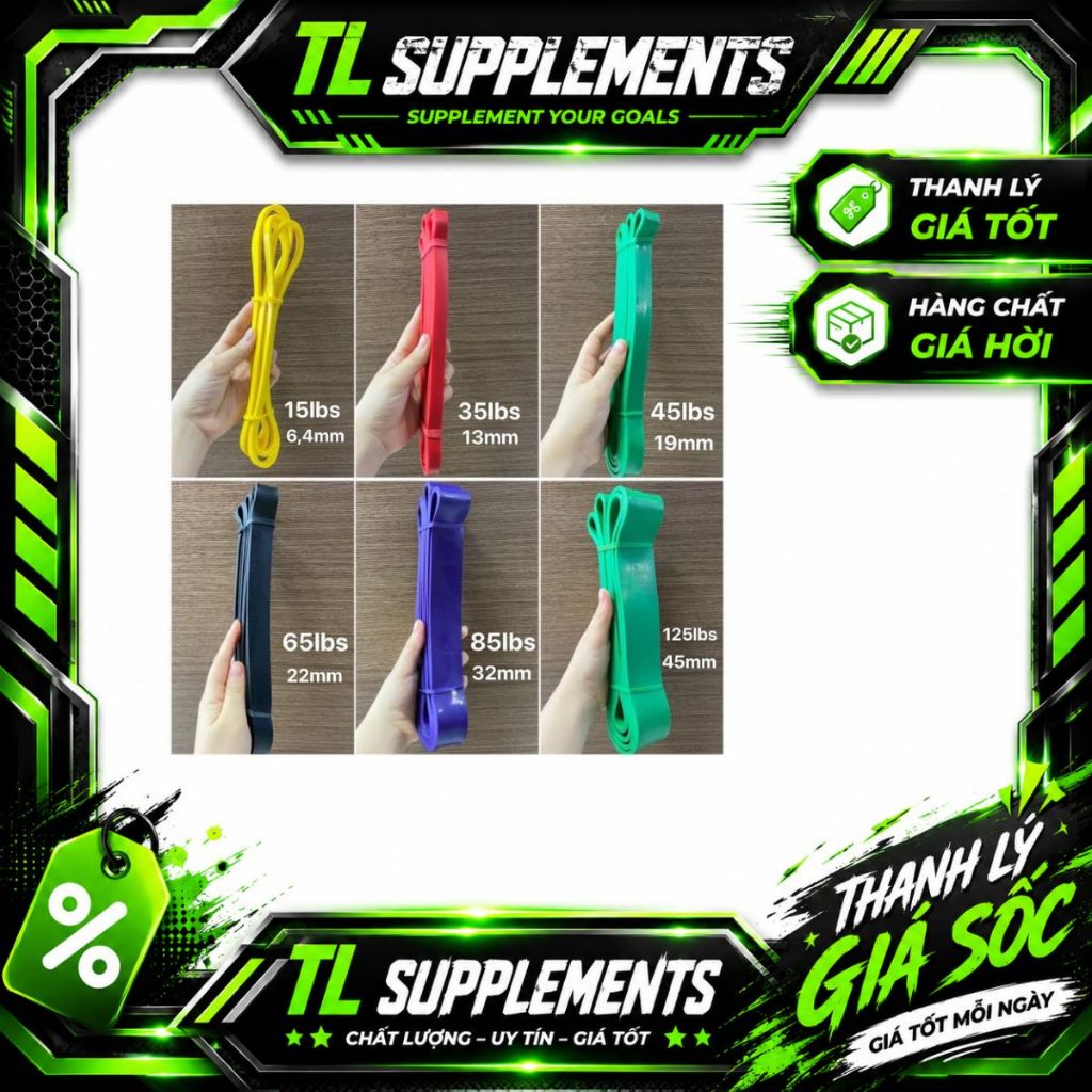[1 Strand] Power Band Resistance Band - Gym, Pull-Up, Squat Support - ความยืดหยุ่นที่แข็งแกร่งมาก,คว
