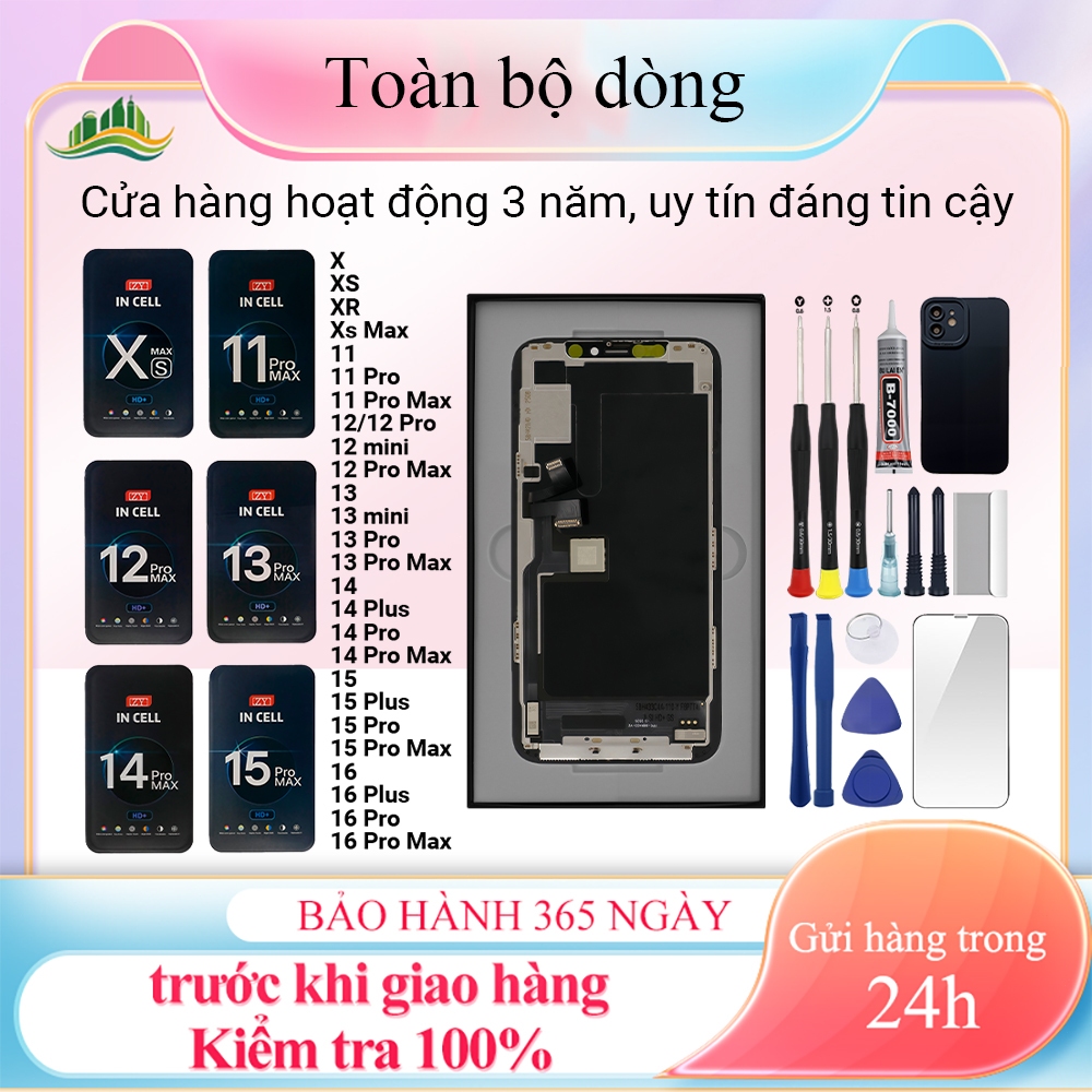 หน้าจอ ZY-GX ของแท้เข้ากันได้กับ iPhoneX/XS/Xs Max/11/12/13/MINI/14/15/16/Pro/Plus/Pro Max