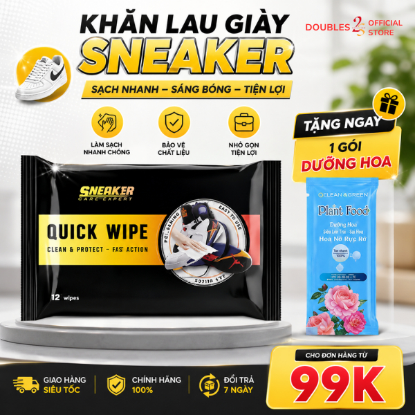 SNEAK3R QUICK WIPES ทําความสะอาดรองเท้าเร็วสุด WIPES 12 แผ่น / 32 แผ่น - DOUBLES 2SSHOP