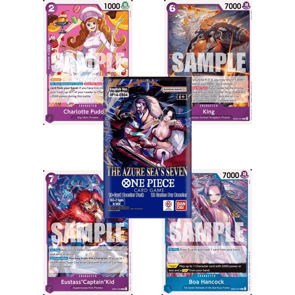 การ์ดวันพีซ EB04 ENGLISH COMMON, RARE & EVENT ของแท้ bandai