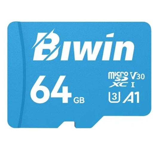 Biwin MS100 64GB UHS-I V30 การ์ดหน่วยความจํา MicroSDXC