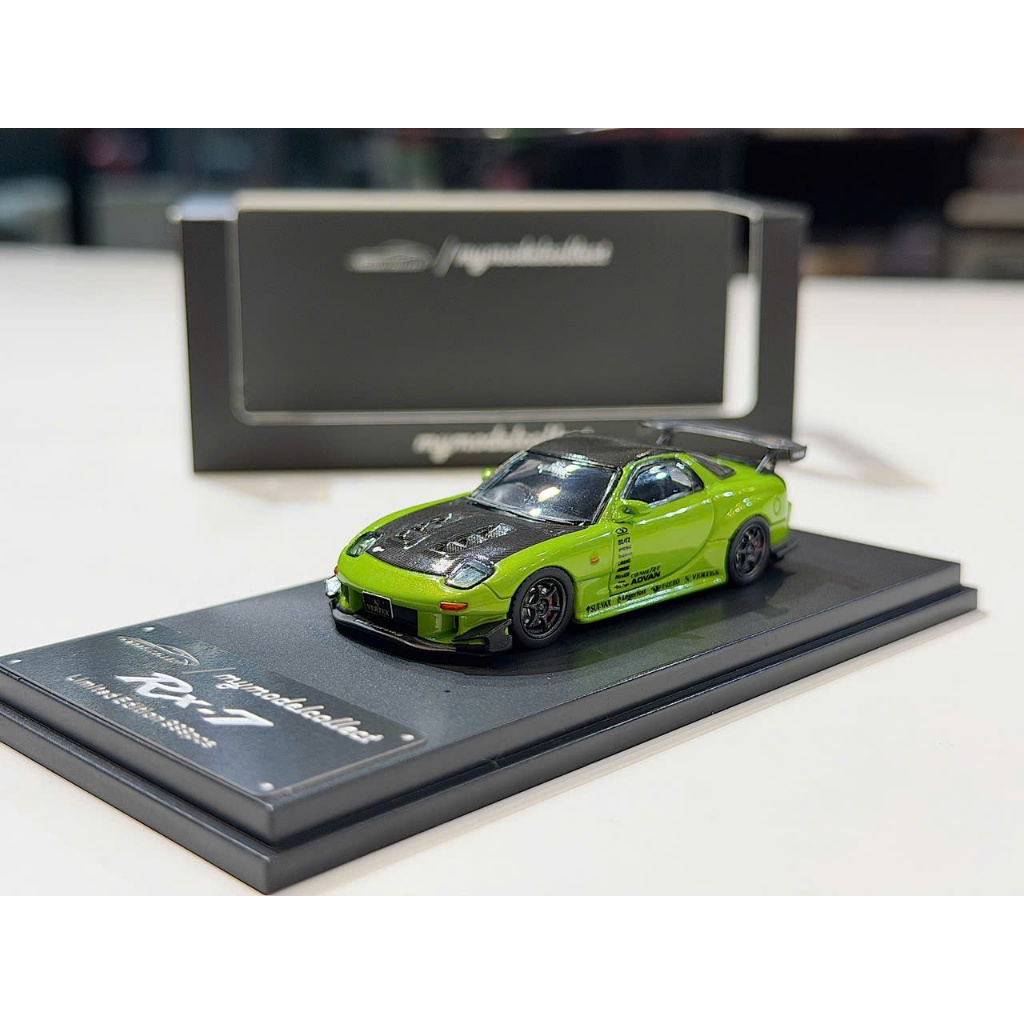 MAZDA RX7 VERTEX GREEN LIVERY รถโมเดล 1/64 SCALE MY MODELCOLLECT