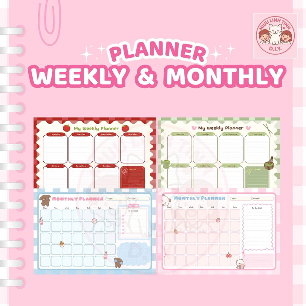 WEEKLY PLANER (REFUND GOODS) - MTHLY PLANER (MONTH) 115gms A5 กระดาษหนา - กระดาษมัน 1 ด้าน
