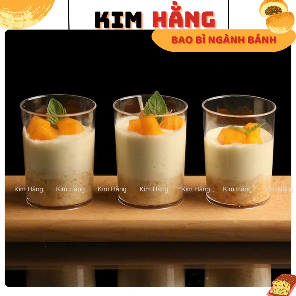ถ้วยมูส 100 ใบ แอลซี-6080, 6080 ถ้วยพลาสติกแข็งสําหรับแพนน่า คอตต้า, ถ้วยทิรามิสุ,....