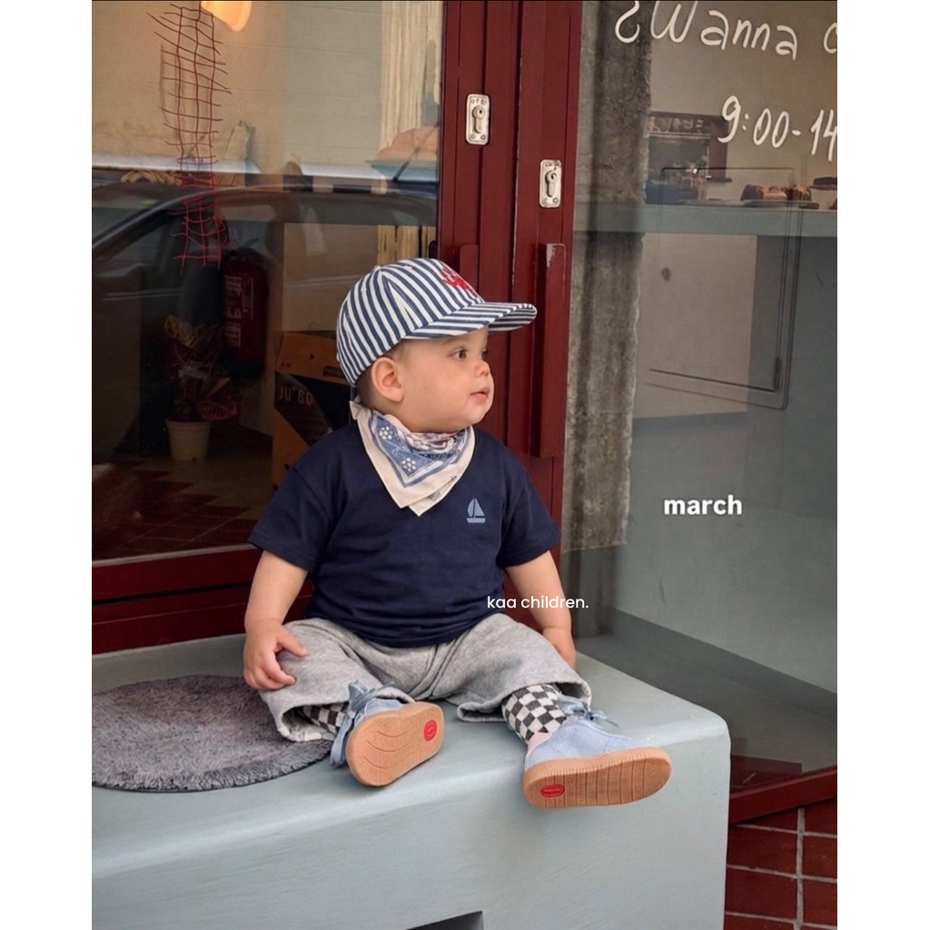 เสื้อยืด Navy Cotton สําหรับเด็ก - ของแท้ UK