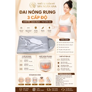 Đai Quấn Nóng Kết Hợp Rung Massage 3 Cấp Độ Đánh Tan Mỡ Bụng Dùng Cho Spa Và Tại Nhà Tiện Lợi