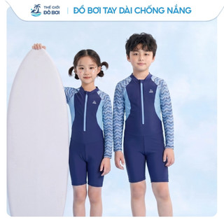 Đồ bơi trẻ em unisex tay dài chống nắng đi biển - Bikini Passport - KD050_TRI