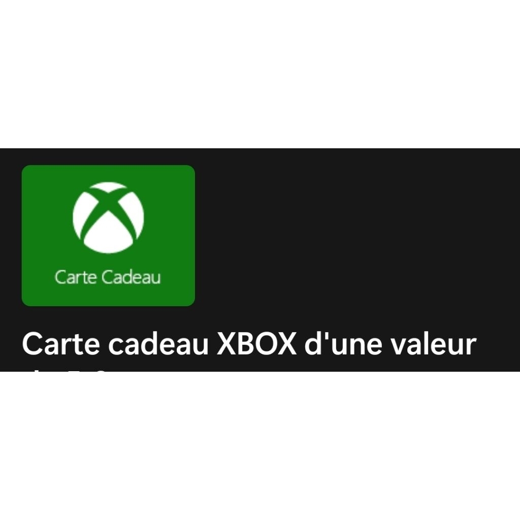 การ์ดของขวัญ Xbox 10Euro