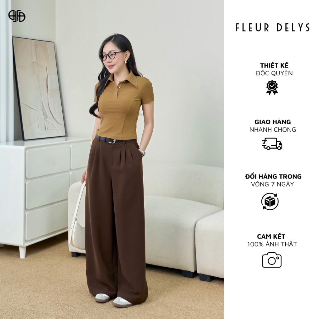 [VOUCHER 8%] Fleurdelys เสื้อโปโลติดกระดุมคอปกแหลมผู้หญิง DL26HPL003