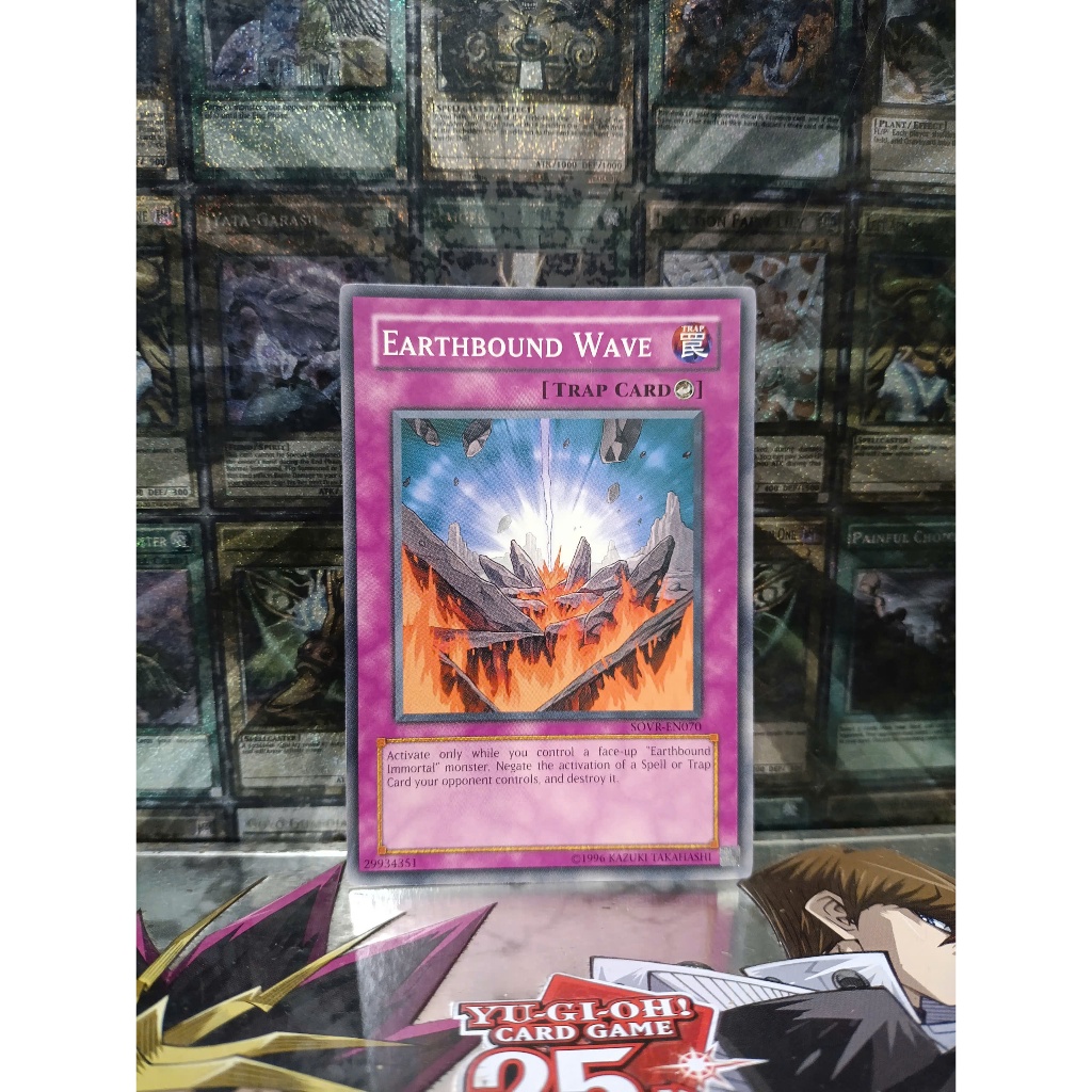 [ Do Lac Yugioh ] Mint90 Yugioh Trap Earthbound Wave Card