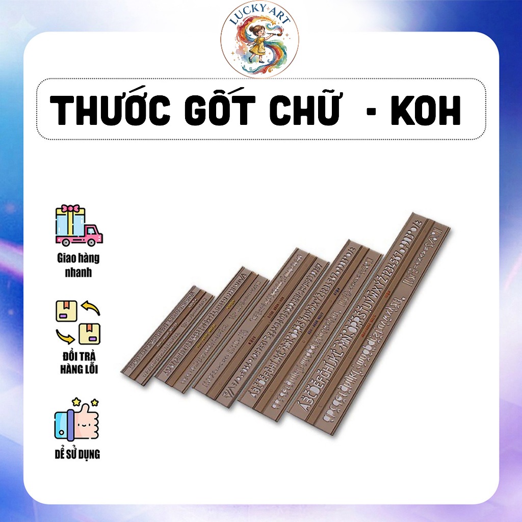 ไม้บรรทัดตัวอักษร KOH (ทุกขนาด) - ไม้บรรทัดตัวอักษร KOH-I-NOOR 903/5 - อาร์ตนําโชค