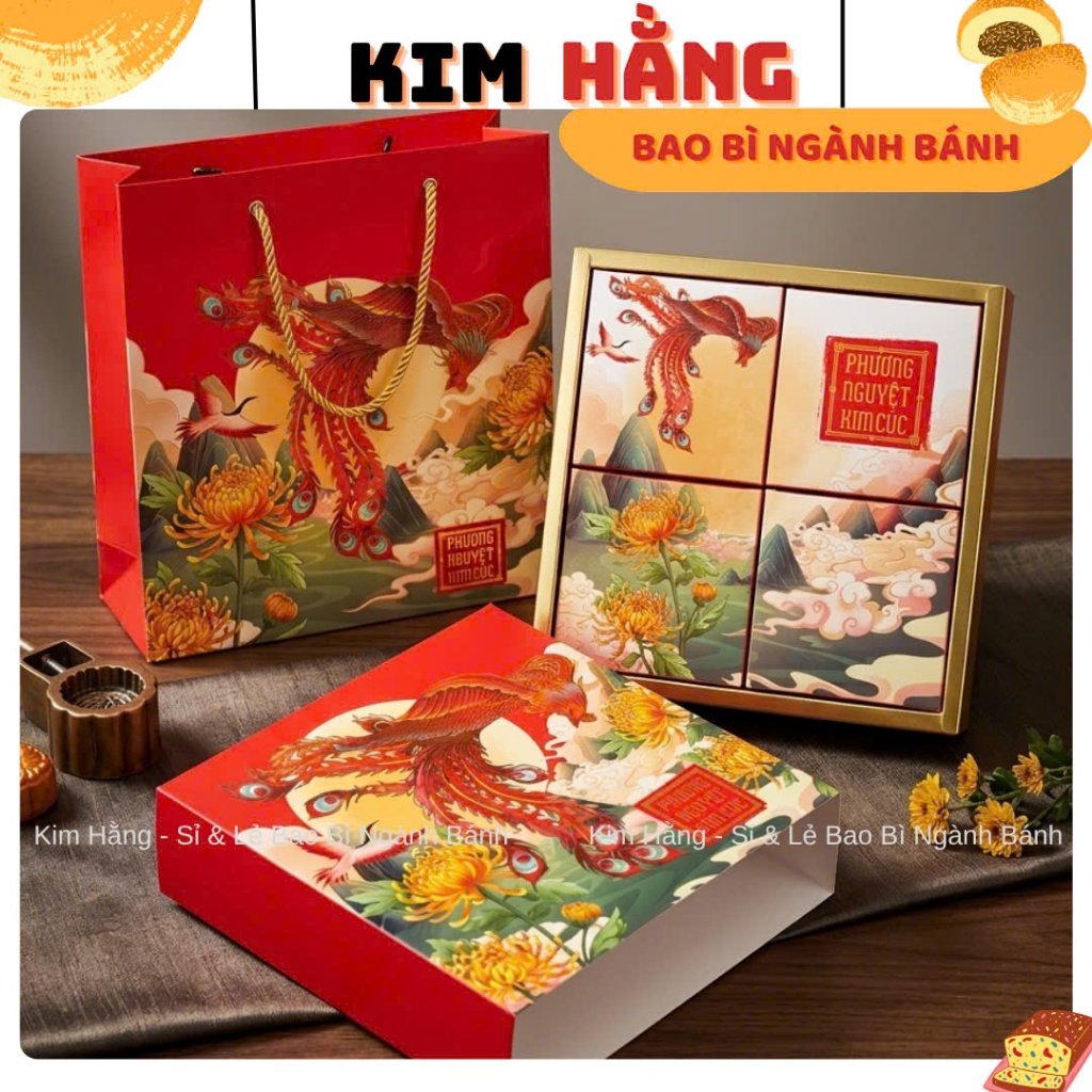 10 กล่อง บรรจุ 4 KIM CUC ขนมไหว้พระจันทร์ - กล่องบรรจุ 4 ขนมไหว้พระจันทร์ 150gr - 250gr. รุ่นใหม่ 20