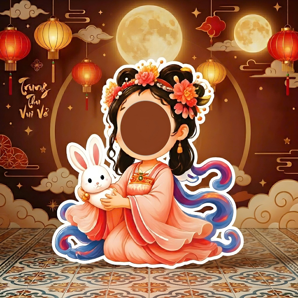 FACE-CUT STANDEE MODEL FOR CUTE PHOTOS – อุปกรณ์เสริม CHECK-PRINT สําหรับ EVENTS, MID-AUTUMN, SCHOOL