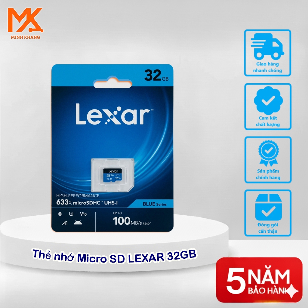 [ของแท้ Lexar] Lexar Memory Card 32GB / 64GB / 128GB – ความเร็วในการอ่าน 150MB/s, เขียน 45MB/s – San