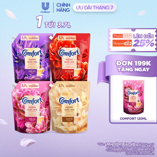 Nước Xả Vải Comfort Hương Nước Hoa 100 Giờ Lưu Hương túi 3.7L