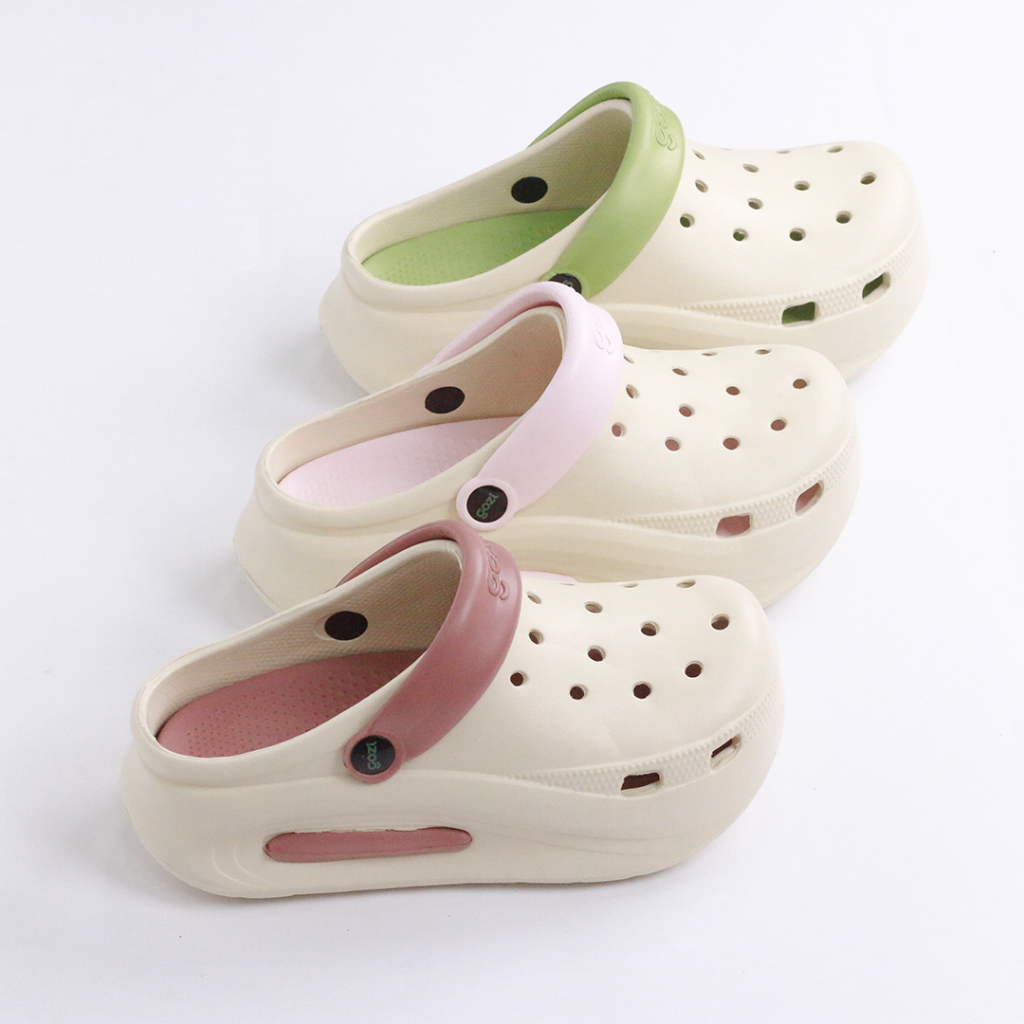 GOZI รองเท้าแตะผู้หญิง - GZ6023, 4 ซม. High Sole Mix 2 สี