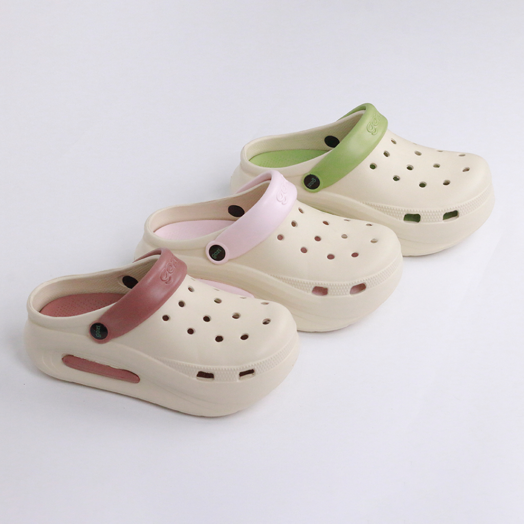 รองเท้าแตะผู้หญิง Gozi พื้นสูง 4 ซม. น่ารัก ผสม 2 สี GZ6023