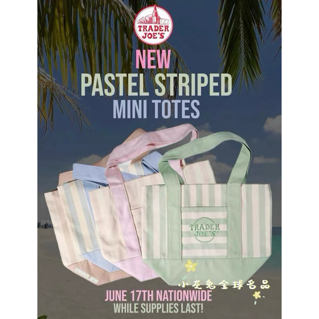 Trader Joe Striped Tote Bag • Trader Joe Canvas Tote Bag
