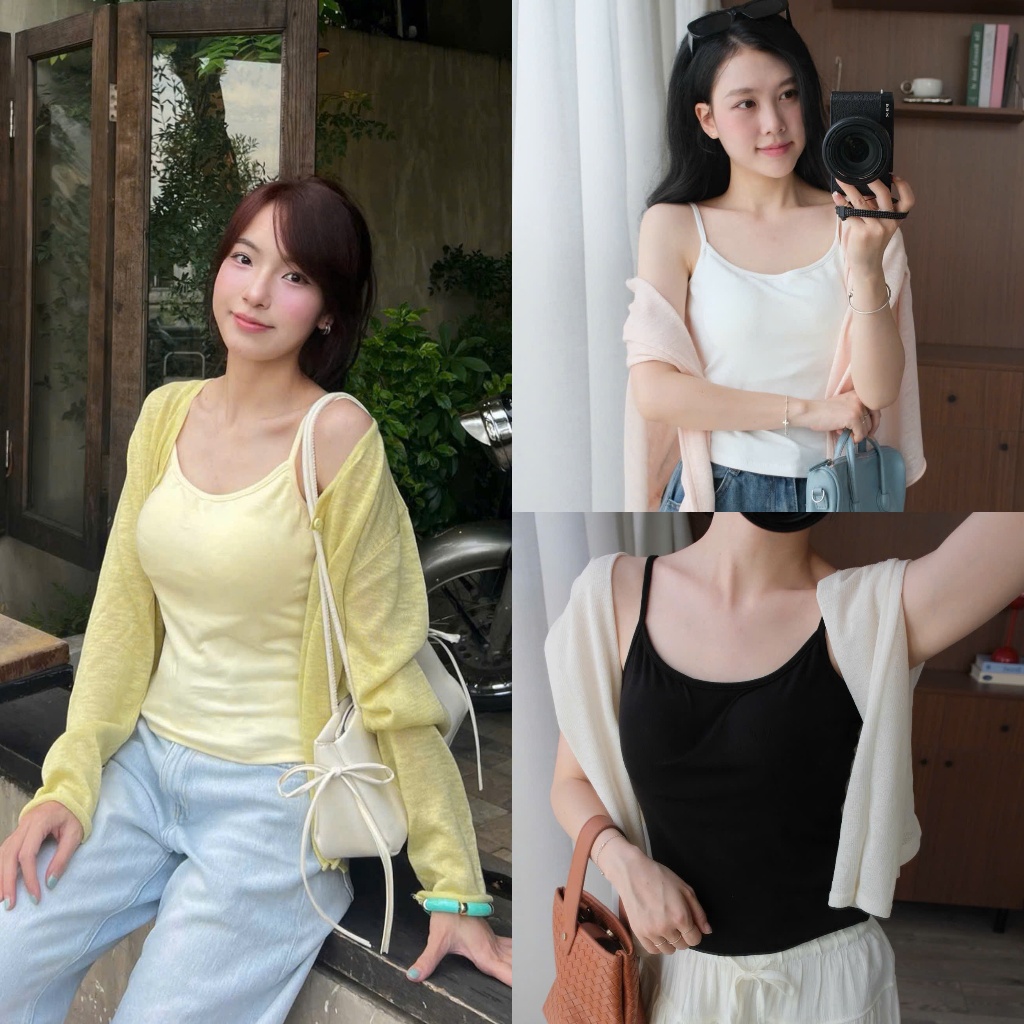 เสื้อยางยืดผู้หญิง 2 สาย เสริมฟองน้ํา the.sweather