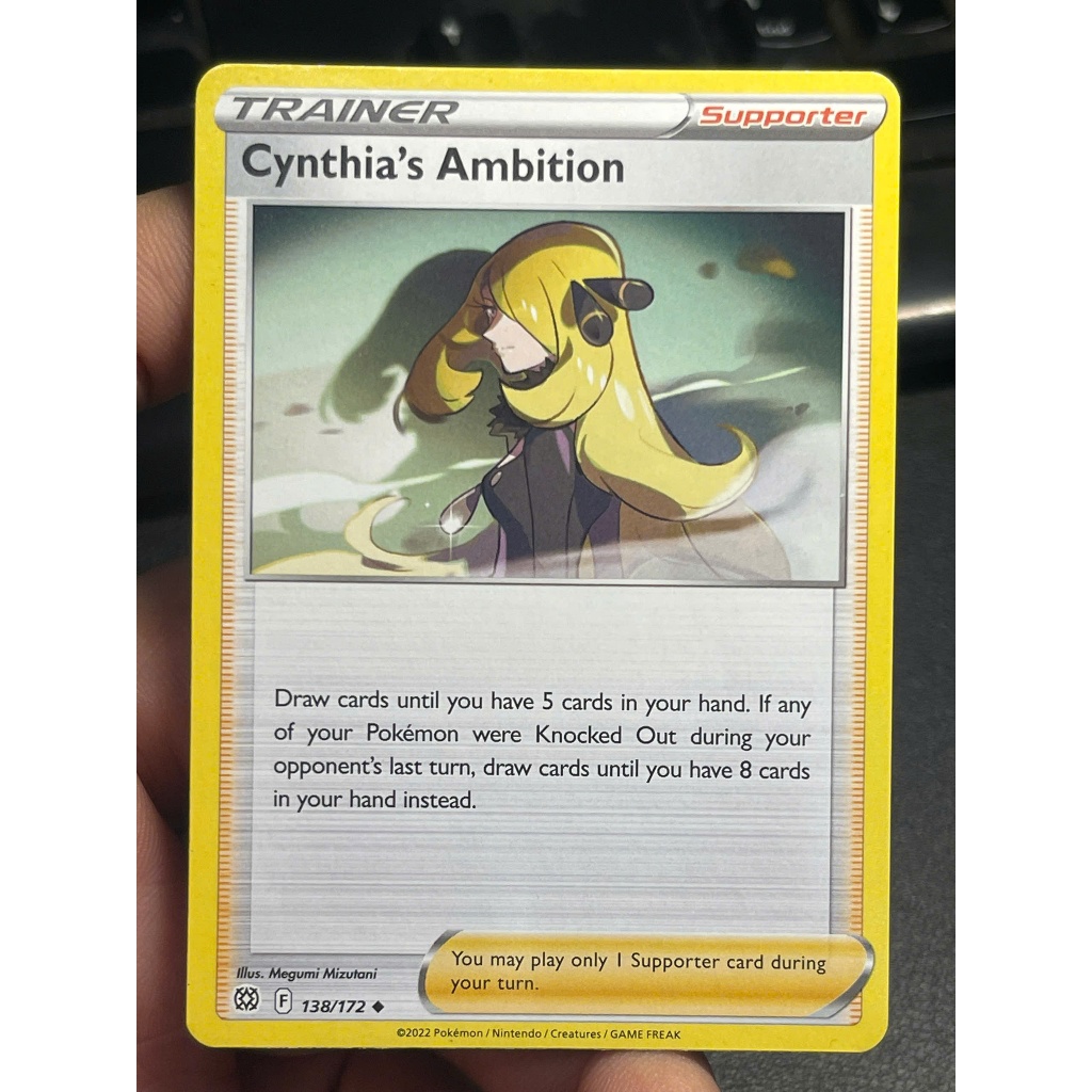 [KW2 Pokemon] [EN] การ์ด Ambition ของ Cynthia - 138/172 - Uncommon