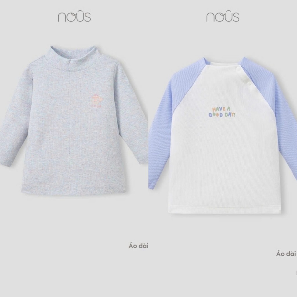 Nous(3M-3Y) – เสื้อระบายความร้อนคอ 3 ซม. ผลิตจากผ้ายืดนุ่มเพื่อให้ลูกน้อยอบอุ่น – NF05A FF