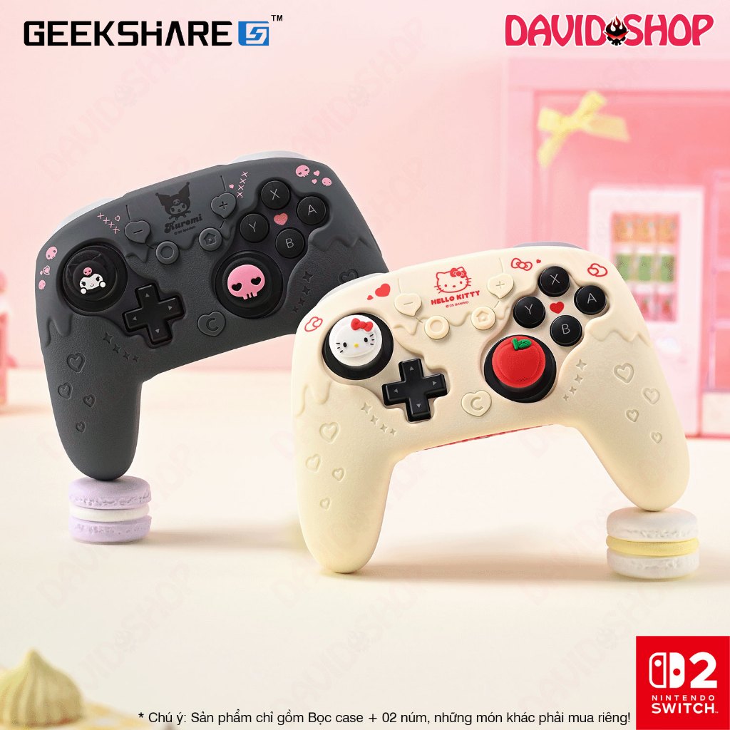 เคสซิลิโคน+ผิว+ปุ่มหลัง GeekShare x Sanrio - Pro Controller 2 Controller - Nintendo Switch 2