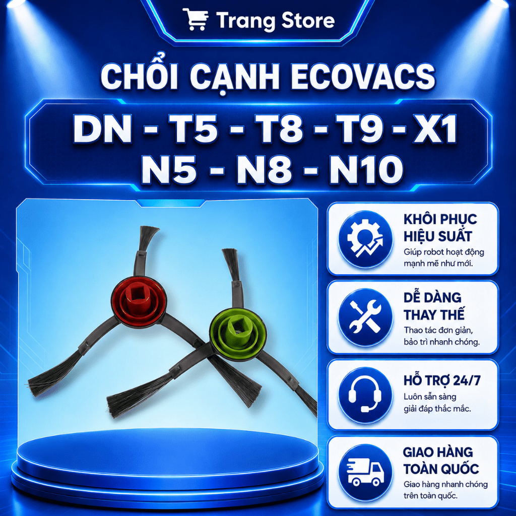 Ecovacs Ozmo 950 920 DN T5 T8 T9 X1 N5 N8 N10 DX33 หุ่นยนต์เครื่องดูดฝุ่นแปรงด้านข้าง
