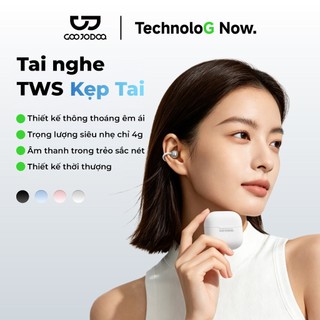 Tai Nghe Bluetooth 5.3 Dạng Kẹp GOOJODOQ Không Đau Tai, Nghe Được Âm Thanh Xung Quanh, Pin 6 Giờ