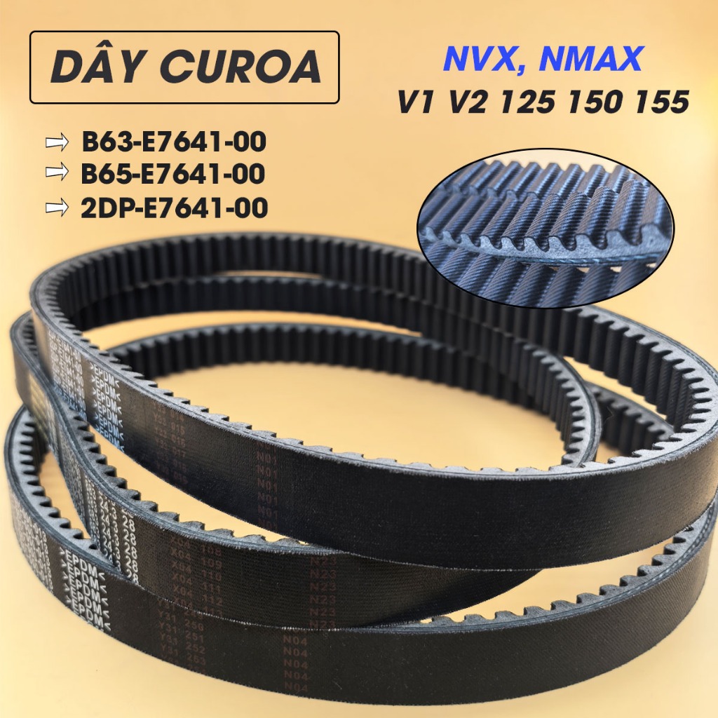 สายพานรถยนต์ NVX NMAX V1 V2 125/155, (รหัส B63-E7641-00, B65-E7641-00, 2DP-E7641-00)