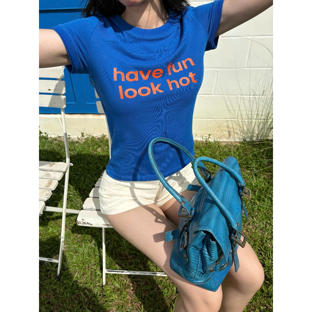 Boxy Pretty Fun Boxy เสื้อยืดแขนสั้น Tee Aiai Official