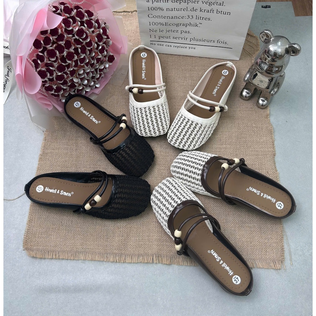 LuxyShoes LX242 รองเท้าผู้หญิงหนังถักระบายอากาศคุณภาพสูง