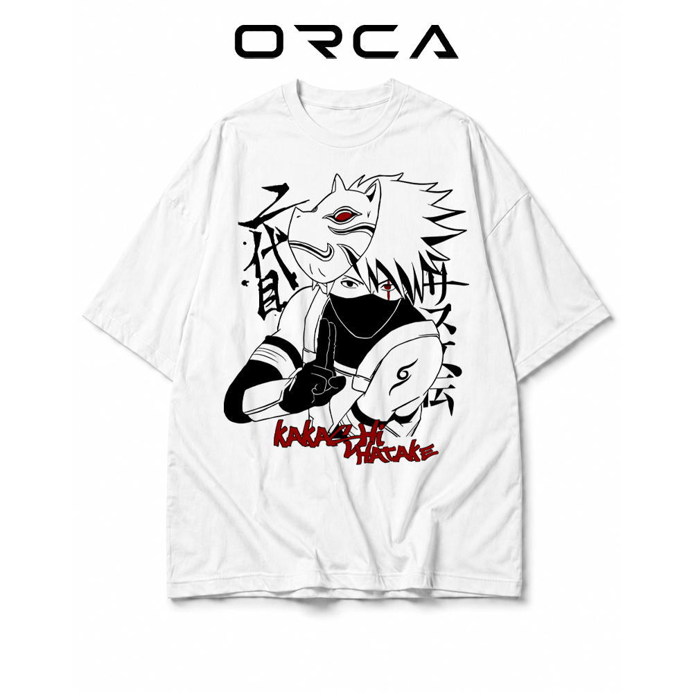 เสื้อยืด Orca พิมพ์ลาย Kakashi Hatake Naruto - ผ้าคอตตอนคุณภาพสูง - ORCA904
