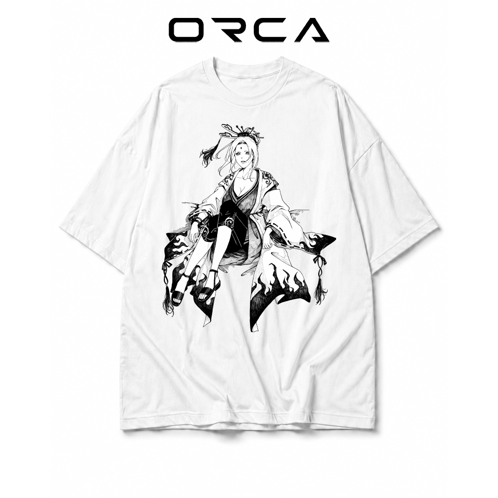 เสื้อยืด Orca พิมพ์ลาย Tsunade Naruto - ผ้าคอตตอนคุณภาพสูง - ORCA905
