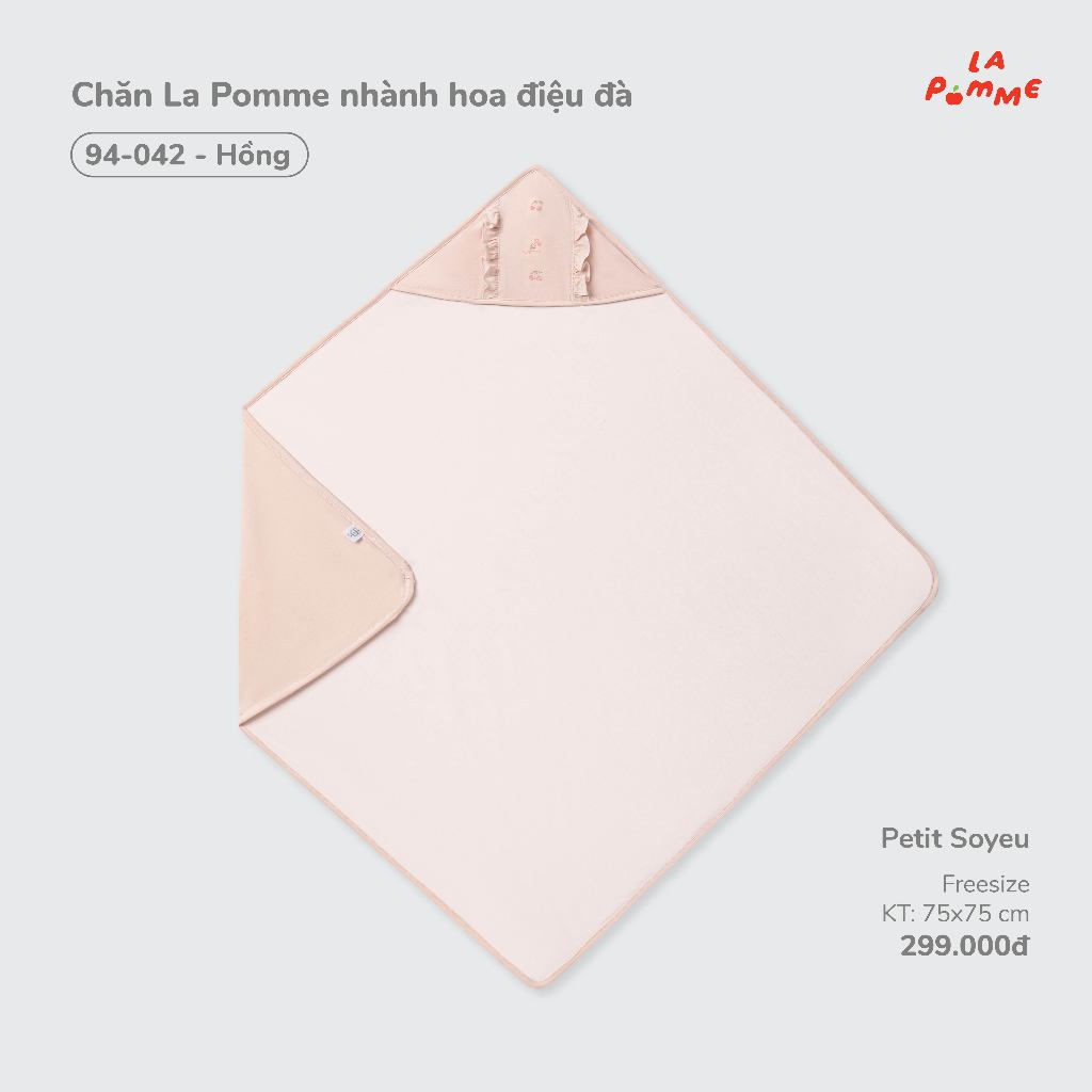 ผ้าห่ม La Pomme กิ่งไม้ดอกไม้เรียบหรู - เส้นด้าย Airy Petit Soyeu - Girls - Freesize