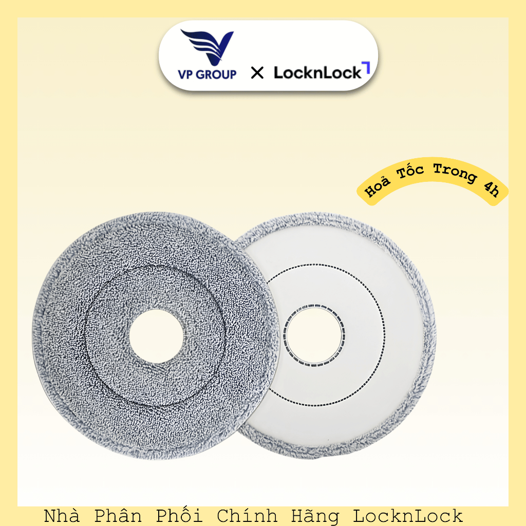 ชุดหัวเปลี่ยนไม้ถูพื้น LocknLock - สีขาว เทา ETM972RF (VPG)