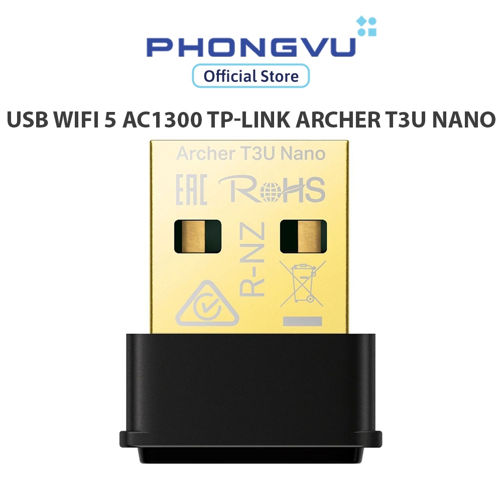 USB WiFi 5 AC1300 TP-Link Archer T3U Nano - 24 เดือน