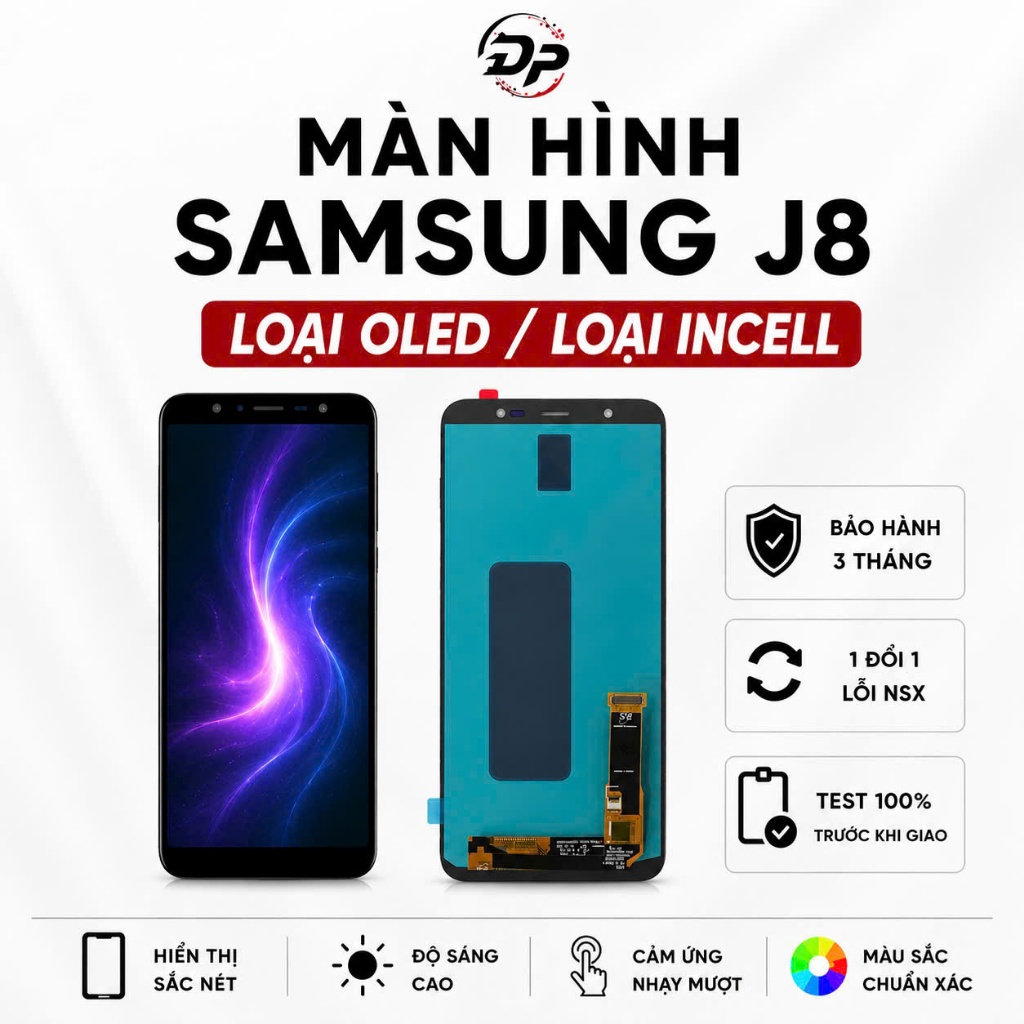 Samsung J8 J810 OLED / INCELL หน้าจอสัมผัส LCD เปลี่ยน 3 เดือน