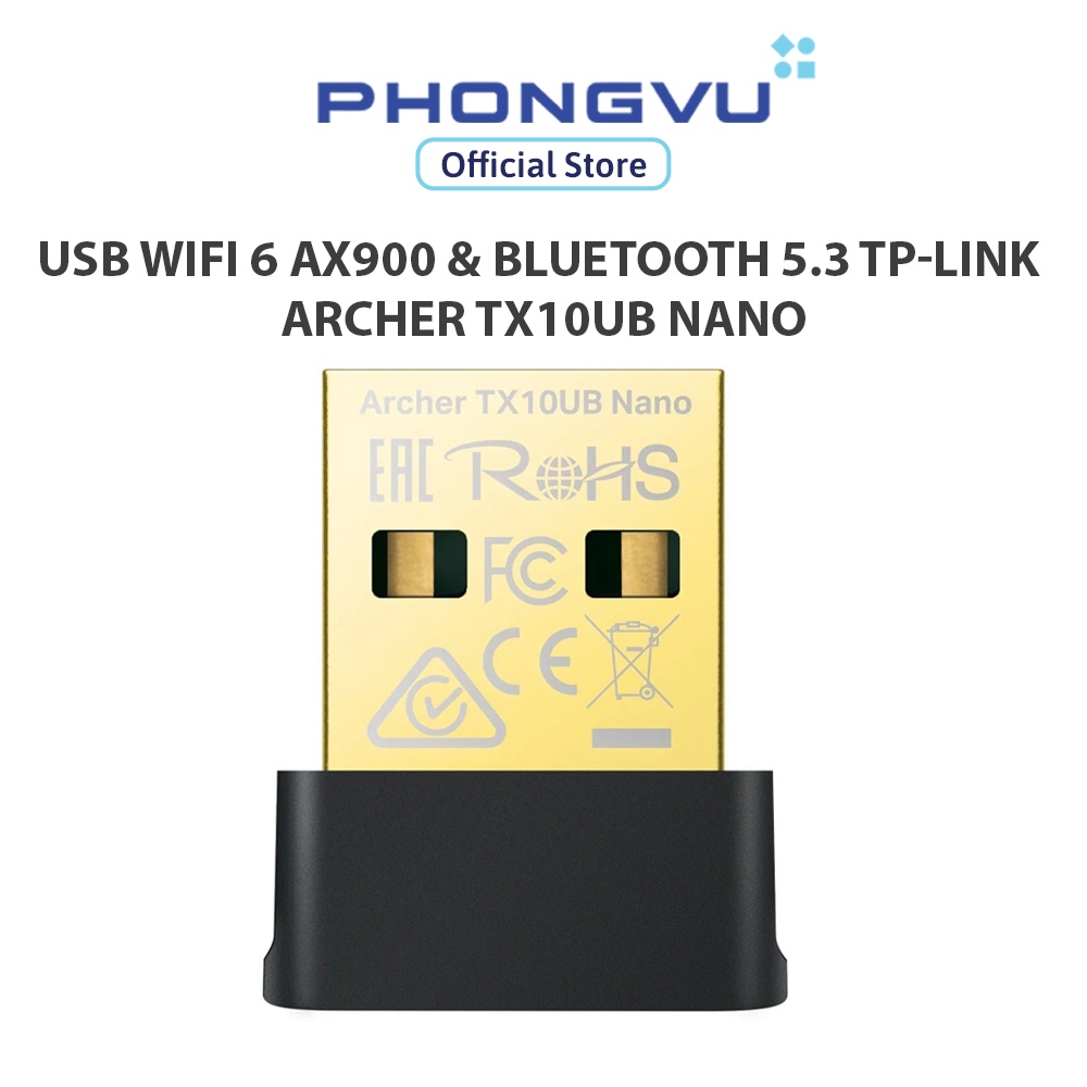 USB WiFi 6 AX900 & Bluetooth 5.3 TP-Link Archer TX10UB Nano - 24 เดือน