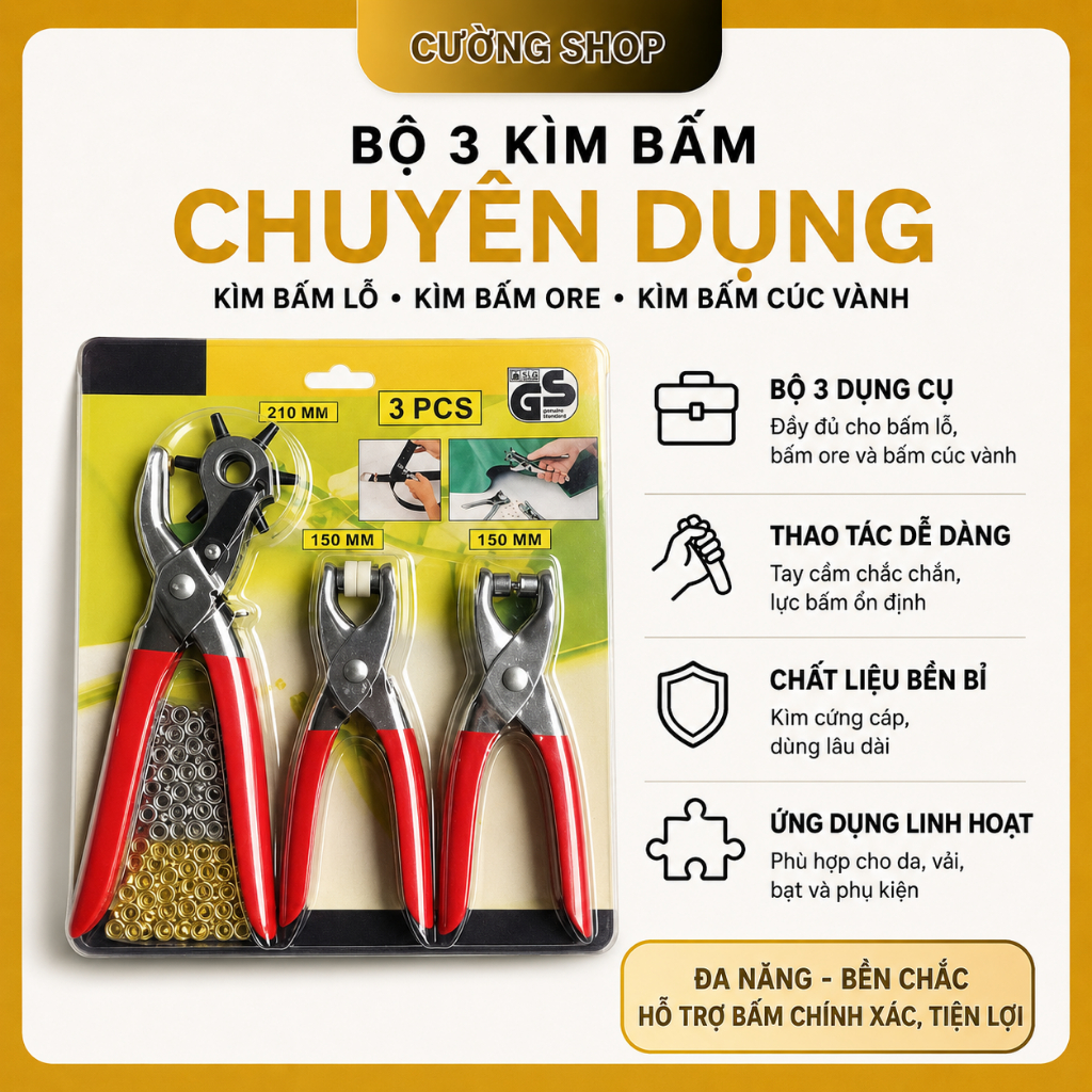 ชุด 3 ชิ้นพิเศษ CLIPPERS HOLE CLIPPERS - ORE BRIM BUTTON CLIPPERS
