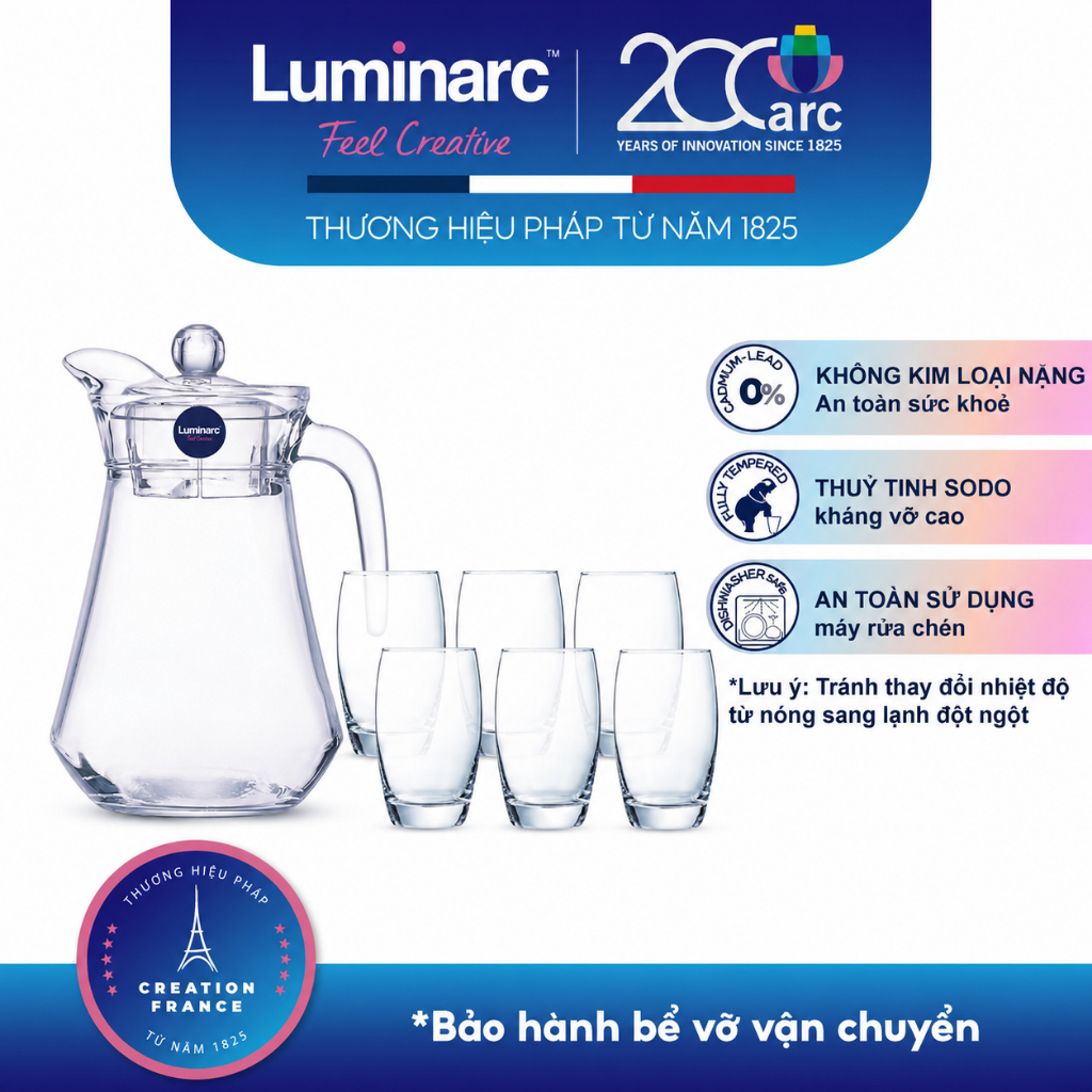 Luminarc ARC Salto ชุดแจกันแก้ว 7 ชิ้น - LUAR13ST3507M