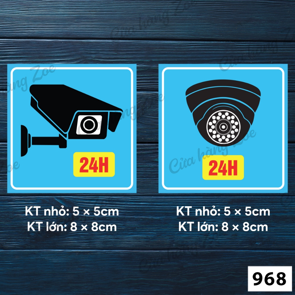 สติ๊กเกอร์ CCTV CAMERA รุ่น - CODE 968