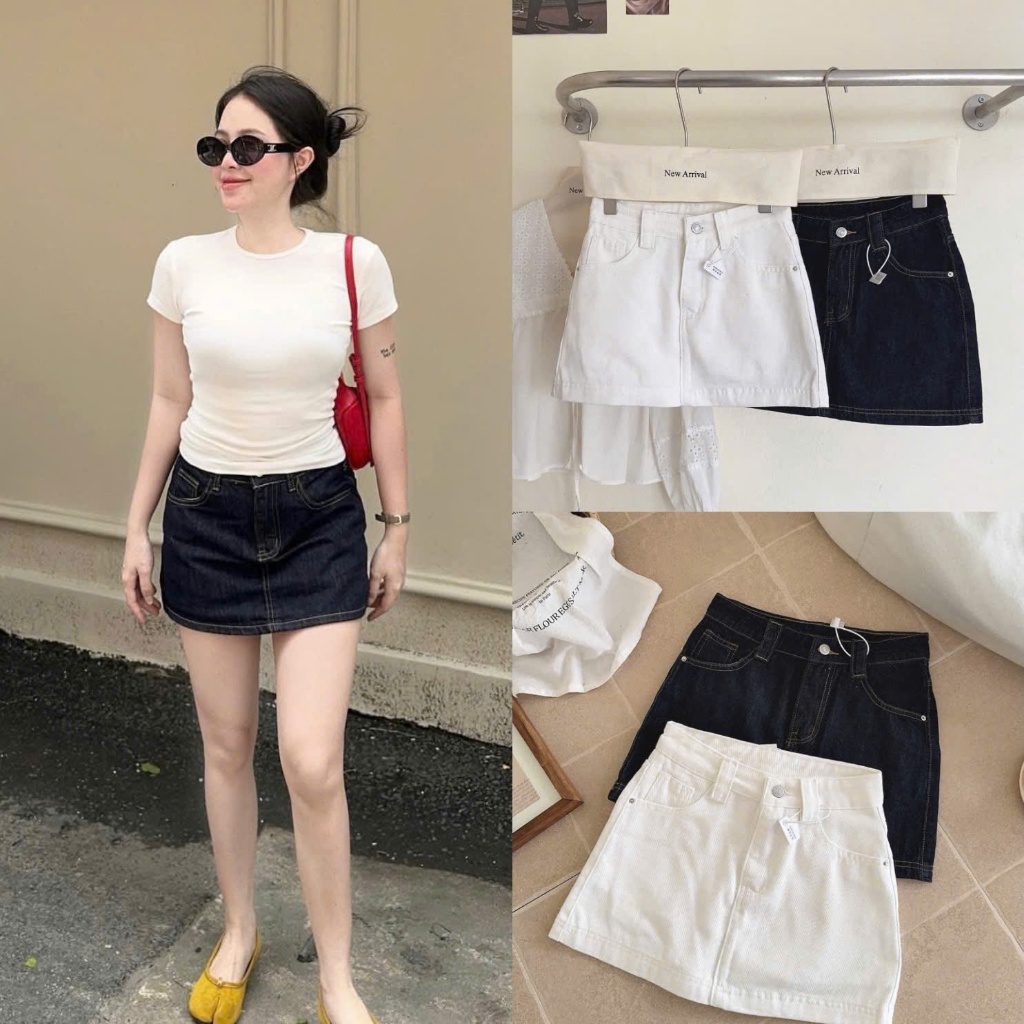 Luna Skirt (TSW) กระโปรงเทียมผู้หญิง กางเกงยีนส์ the.sweather