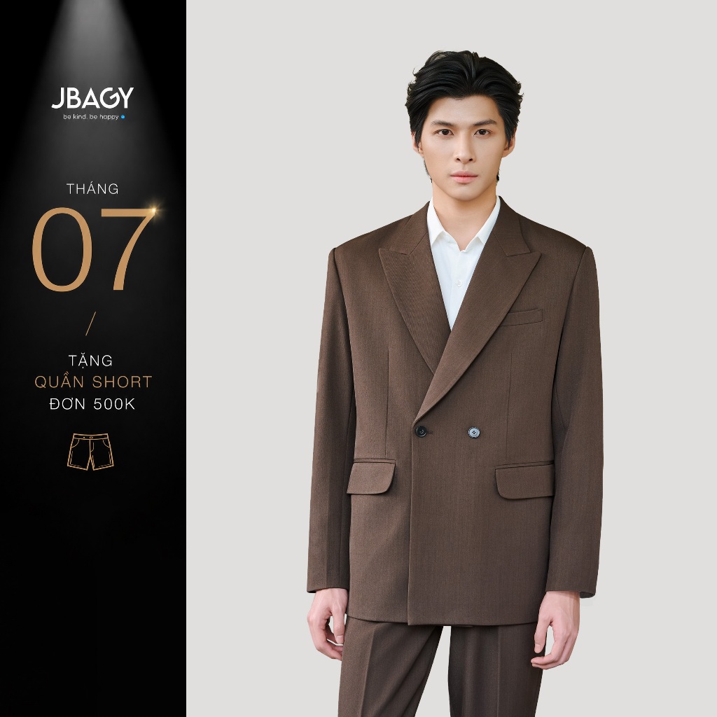 JBAGY Atelier Mens Blazer Jacket ปกแหลมในผ้าลําลองคุณภาพสูง - JK0102