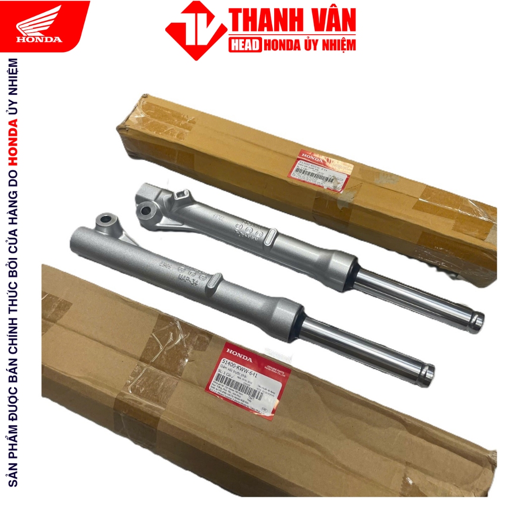 โช๊คตะเกียบหน้า Honda Wave RSX 2014-2018 แท้ (รหัส 51400-KWW-641 & 51500-KWW-641)
