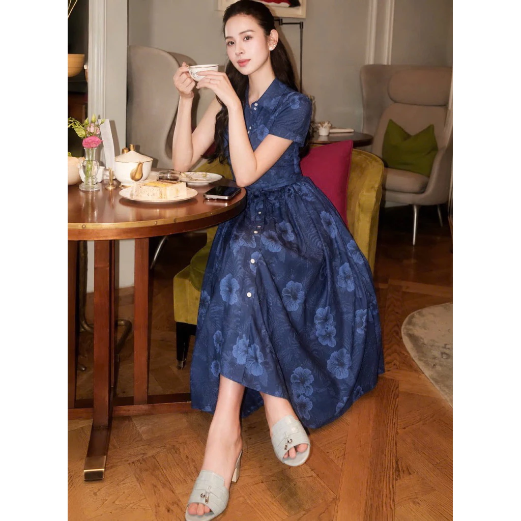 ONLY Midi Dress เดรสสียีนส์ ผ้านิ่ม สะโพกปล่อย ผ้านิ่ม ตัวนี้สวย ใส่ได้บ่อย