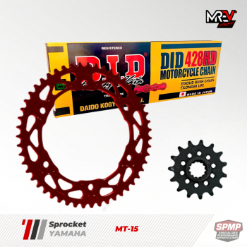 เฟืองโซ่ Yamaha MT15 (MREV Vs Chain Chain DID) ข้อมูลจําเพาะ 14-27/428