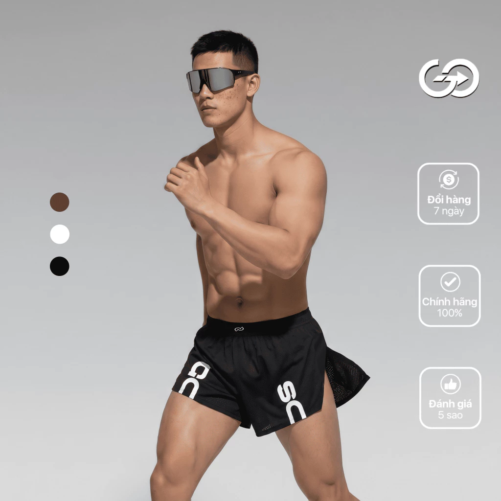 GOS Rico S24 กางเกงวอร์มวิ่งแบบแยกส่วน 2 ชั้น