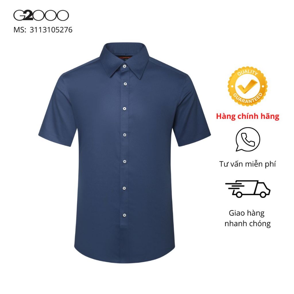 G2000 เสื้อเชิ้ตผู้ชายสีน้ําเงิน Smart Fit
